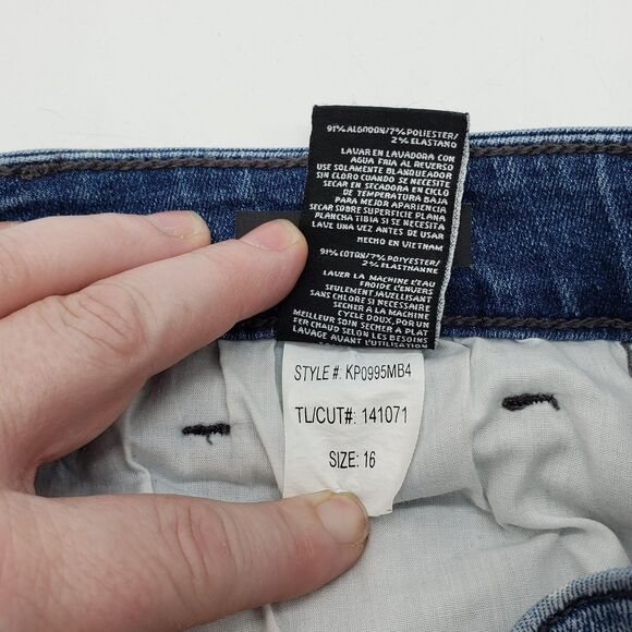 Kut From The Kloth Jeans Womens 16 Reese High Rise Ankle Straight Distressed - Picture 7 of 12